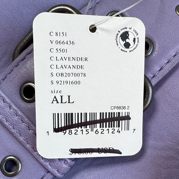 Free People Say Yes Leather Buckle Bag in Lavender NWT - Picture 3 of 11